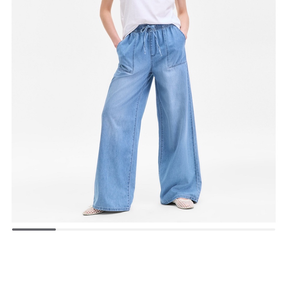 INC International Concepts Light Blue Flare Pants